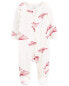 Фото #1 товара Baby Whale Print Zip-Up PurelySoft Sleep & Play Pajamas 9M