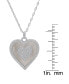 ფოტო #2 პროდუქტის Mother of Pearl and Cubic Zirconia Heart Pendant