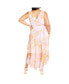 ფოტო #2 პროდუქტის Plus Size Aliya Print Maxi Dress