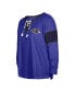 Фото #3 товара Women's Purple Baltimore Ravens Plus Size Lace-Up Notch Neck Long Sleeve T-shirt