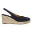 Фото #1 товара Easy Spirit Margie Wedge Espadrille Sling Back Womens Blue Casual Sandals E-MAR