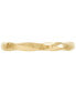 ფოტო #3 პროდუქტის Polished Twist-Look Band in 10k Gold, Rose Gold & White Gold