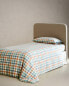 Gingham flannel duvet cover