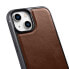 Фото #5 товара Чехол из натуральной кожи для iPhone 14 Plus Leather Oil Wax тёмно-коричневый ICARER