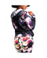 Фото #2 товара Women's Curvy Fit Floral Printed Poly Tricot Track Jacket Hoodies