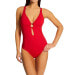 Bleu Rod Beattie Women's Ring Me Up Ring Plunge One Piece Swimsuit Ginger 14