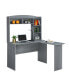 Фото #11 товара Modern L-Shaped Desk With Hutch