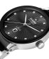 ფოტო #2 პროდუქტის Women's Swiss Automatic Centrix Diamond (1/20 ct. t.w.) Black High-Tech Ceramic & Stainless Steel Bracelet Watch 31mm