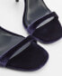 Фото #4 товара Босоножки на каблуке из велюра MANGO для женщин