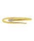 14K Gold-Plated Adjustable Crystal Snake Cuff