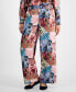 ფოტო #4 პროდუქტის Women's Printed Satin Pants, Created for Macy's