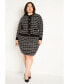 ფოტო #2 პროდუქტის Plus Size Knit Tweed Mini Skirt