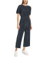 ფოტო #4 პროდუქტის Andrew Marc New York Women's High-Rise Pull-On Plisse Crop Pants