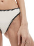 Фото #7 товара Stradivarius bikini bottom with contrast stitch in ecru