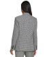 Women's Checkered Single-Button Blazer