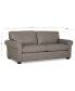 Фото #45 товара Orid 77" Full Roll Arm Leather Sleeper, Created for Macy's