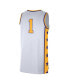 Men's #1 White LSU Tigers Replica Basketball Jersey