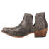 Roper Ava Paisley Embossed Snip Toe Cowboy Booties Womens Grey Casual Boots 09-0