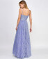 Фото #2 товара Juniors' Rosette Glitter Tulle Gown, Created for Macy's