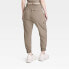 Фото #3 товара Women's Flex Woven Mid-Rise Cargo Joggers - All In Motion Taupe XS