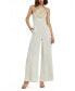 ფოტო #4 პროდუქტის Women's Crepe Halter Neck Flower Detail Jumpsuit