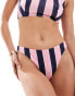 ASOS DESIGN Sidney high leg hipster bikini bottom in stripe