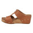 Фото #3 товара Corkys Taboo Studded Embossed Wedge Womens Brown Casual Sandals 41-0262-COGN