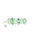 ფოტო #2 პროდუქტის Mixed Set Of Bundle Sterling Silver Core Translucent Shades Of White Green 3D Lamp work Floral Murano Glass Swirl Charm Bead Spacer Fits European Bracelet For Women