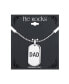ფოტო #2 პროდუქტის Men's Stainless Steel Dad Pendant Necklace