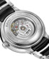 Women's Swiss Automatic Centrix Diamond (1/20 ct. t.w.) Black High-Tech Ceramic & Stainless Steel Bracelet Watch 31mm