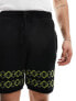 Фото #7 товара ASOS DESIGN co-ord knitted shorts in black with green border