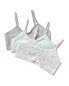 ფოტო #1 პროდუქტის Big Girls 3-Pack Printed and Solid Color Seamless Bras with Logo Band