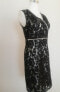 Фото #4 товара Amelia Women's Lace Overlay V Neck Sheath Dress Black 4