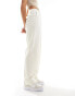 JJXX Mary high waisted tailored trousers in white