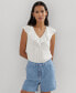 ფოტო #1 პროდუქტის Women's Ruffled Sleeveless Tee