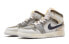 Фото #5 товара 【定制球鞋】 Jordan Air Jordan 1 Mid SE Craft 做旧废土风 特殊鞋盒 手绘喷绘 中帮 复古篮球鞋 GS 灰白 / Кроссовки Jordan Air Jordan DQ3726-100