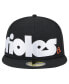 Фото #2 товара Men's Black Baltimore Orioles Checkered Undervisor 59FIFTY Fitted Hat