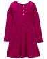 Kid Ribbed Long-Sleeve Dress 5