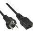Фото #1 товара InLine power cable 16A CEE 7/7 straight / IEC320/C19 1m