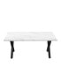 Фото #3 товара 70.87" Modern Square Dining Table With Printed Marble Tabletop+ X-Shaped Table Leg