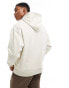 ASOS DESIGN oversized hoodie in beige with front city embroidery print Silberbirke, L - Chest 42 - фото #2