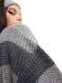 Фото #3 товара Stradivarius STR slouchy striped knit jumper in grey