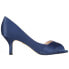 Nina Contesa Metallic Peep Toe Evening Pumps Womens Blue Dress Casual CONTESA-NN 6 - фото #1