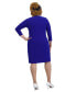 Фото #3 товара Women's Surplice-Neck Twist Front Sheath Dress