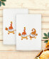 Фото #3 товара Textiles Autumn Gnomes Embroidered Luxury 100% Turkish Cotton Hand Towels Set, 2 Piece