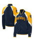 Фото #1 товара Women's Navy Milwaukee Brewers Touchdown Raglan Full-Zip Track Jacket