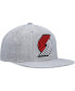 Men's Heather Gray Portland Trail Blazers Hardwood Classics 2.0 Snapback Hat