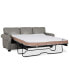 Фото #6 товара Orid 84" Queen Leather Roll Arm Sleeper, Created for Macy's