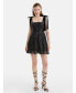 Фото #7 товара Women's Sequined Flowy Mini Dress