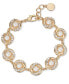 ფოტო #1 პროდუქტის Gold-Tone Pavé & Imitation Pearl Flex Bracelet, Created for Macy's